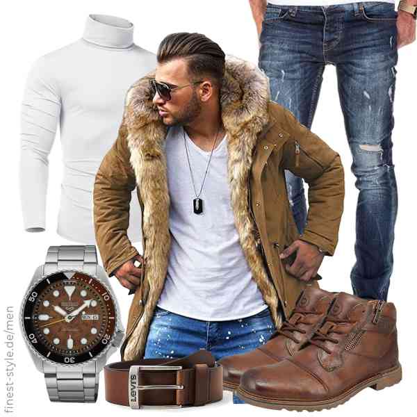 Top herren-Outfit im Finest-Trend-Style für ein selbstbewusstes Modegefühl mit tollen Produkten von Rello & Reese,COOFANDY,Amaci&Sons,Seiko,Levi's,bugatti