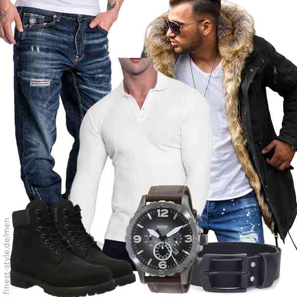 Top herren-Outfit im Finest-Trend-Style für ein selbstbewusstes Modegefühl mit tollen Produkten von Rello & Reese,Muscle Cmdr,Amaci&Sons,Fossil,Frentree,Timberland