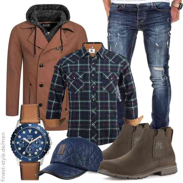 Top herren-Outfit im Finest-Trend-Style für ein selbstbewusstes Modegefühl mit tollen Produkten von Indicode,Coevals Club,Amaci&Sons,Fossil,Estwell,Pius Gabor