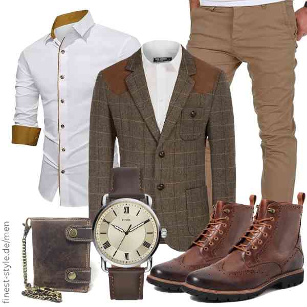 Top herren-Outfit im Finest-Trend-Style für ein selbstbewusstes Modegefühl mit tollen Produkten von PJ PAUL JONES,Meilicloth,Amaci&Sons,Fossil,Wildery,Clarks