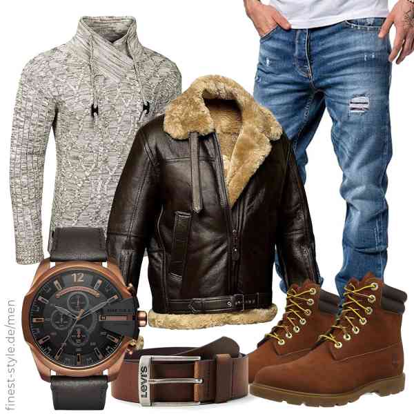 Top herren-Outfit im Finest-Trend-Style für ein selbstbewusstes Modegefühl mit tollen Produkten von LWJBHSH,Baxboy,Amaci&Sons,Diesel,Levi's,Timberland