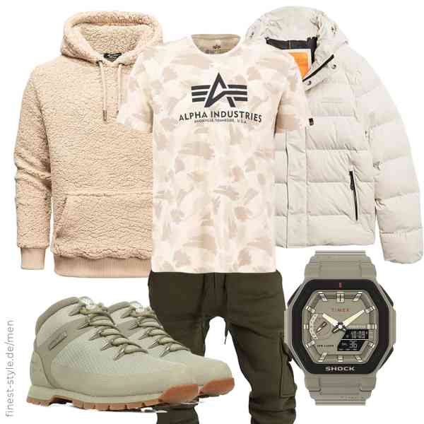 Top herren-Outfit im Finest-Trend-Style für ein selbstbewusstes Modegefühl mit tollen Produkten von Superdry,Amaci&Sons,Amaci&Sons,ALPHA INDUSTRIES,Timex,Timberland