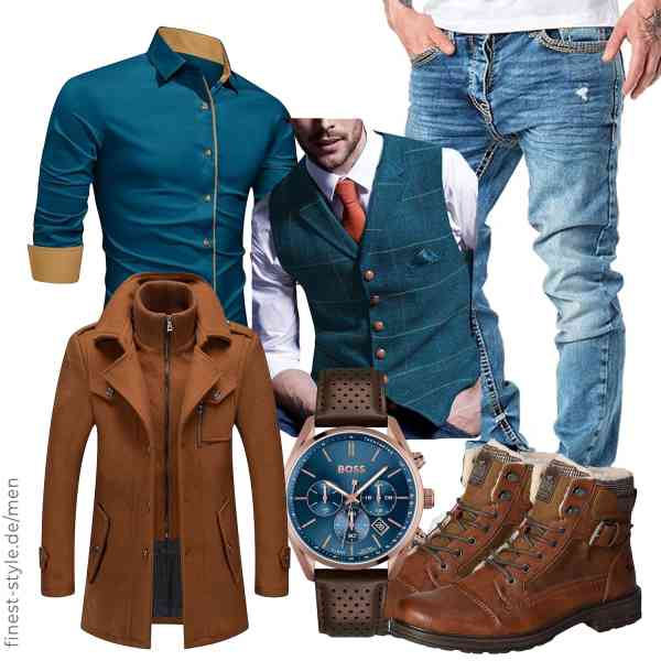 Top herren-Outfit im Finest-Trend-Style für ein selbstbewusstes Modegefühl mit tollen Produkten von PRIJOUHE,Meilicloth,Amaci&Sons,BOSS,HSLS,MUSTANG