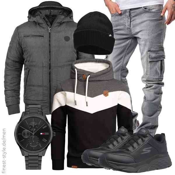 Top herren-Outfit im Finest-Trend-Style für ein selbstbewusstes Modegefühl mit tollen Produkten von b BLEND,Amaci&Sons,Amaci&Sons,Tommy Hilfiger,Nike,Skechers