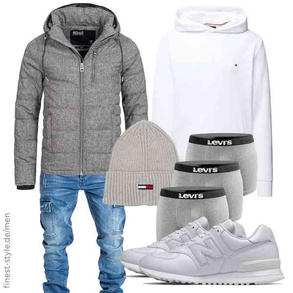 Top herren-Outfit im Finest-Trend-Style für ein selbstbewusstes Modegefühl mit tollen Produkten von Indicode,Tommy Hilfiger,Amaci&Sons,Levi's,Tommy Hilfiger,New Balance