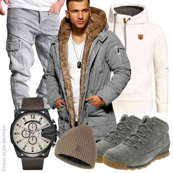 Top herren-Outfit im Finest-Trend-Style für ein selbstbewusstes Modegefühl mit tollen Produkten von Amaci&Sons,behype.,Amaci&Sons,Diesel,Wmcaps,Timberland