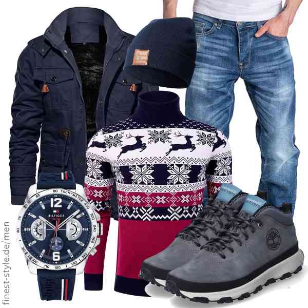 Top herren-Outfit im Finest-Trend-Style für ein selbstbewusstes Modegefühl mit tollen Produkten von TACVASEN,Belovecol,Amaci&Sons,Tommy Hilfiger,REPUBLIX,Timberland