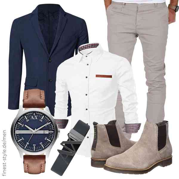 Top herren-Outfit im Finest-Trend-Style für ein selbstbewusstes Modegefühl mit tollen Produkten von Elegancity,Meilicloth,Amaci&Sons,Armani Exchange,Armani Exchange,bugatti