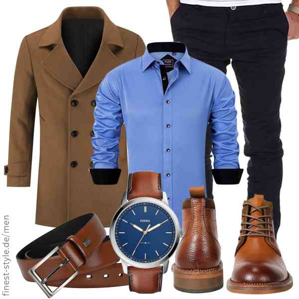Top herren-Outfit im Finest-Trend-Style für ein selbstbewusstes Modegefühl mit tollen Produkten von Allthemen,J.VER,Amaci&Sons,Fossil,LLOYD Men´s Belts,YFFUSHI
