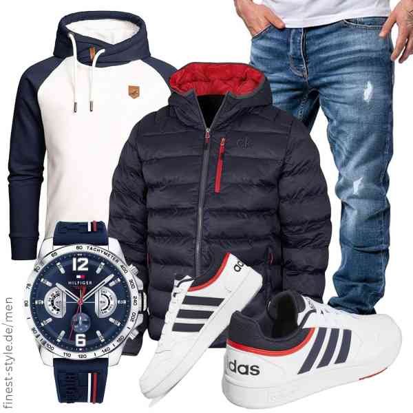 Top herren-Outfit im Finest-Trend-Style für ein selbstbewusstes Modegefühl mit tollen Produkten von Calvin Klein,Amaci&Sons,Amaci&Sons,Tommy Hilfiger,adidas