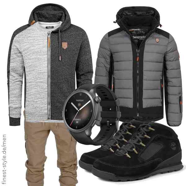 Top herren-Outfit im Finest-Trend-Style für ein selbstbewusstes Modegefühl mit tollen Produkten von Geographical Norway,Amaci&Sons,Amaci&Sons,Amaci&Sons,Amazfit,Timberland