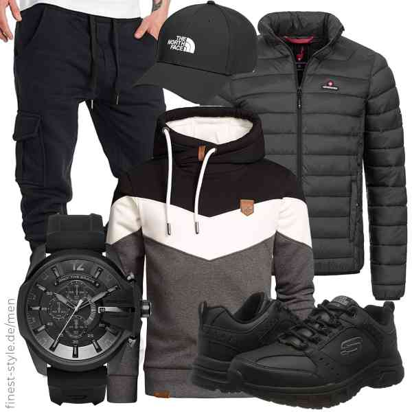 Top herren-Outfit im Finest-Trend-Style für ein selbstbewusstes Modegefühl mit tollen Produkten von Höhenhorn,Amaci&Sons,Amaci&Sons,Diesel,THE NORTH FACE,Skechers