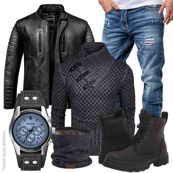 Top herren-Outfit im Finest-Trend-Style für ein selbstbewusstes Modegefühl mit tollen Produkten von Amaci&Sons,COOFANDY,Amaci&Sons,Fossil,NovForth,ECCO