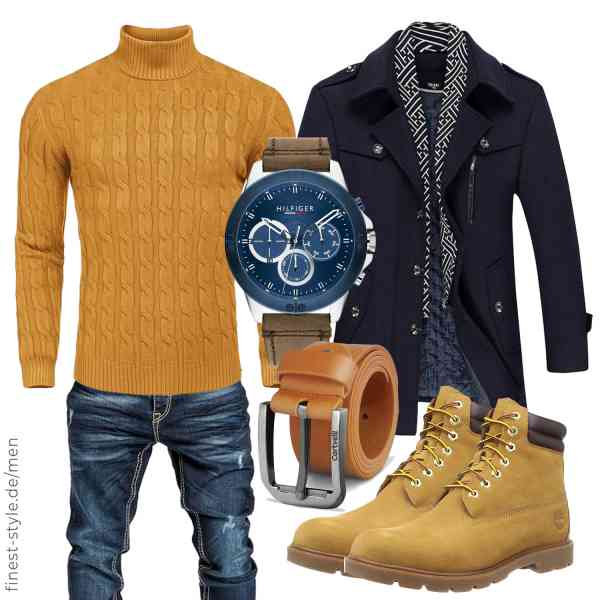 Top herren-Outfit im Finest-Trend-Style für ein selbstbewusstes Modegefühl mit tollen Produkten von Allthemen,COOFANDY,Amaci&Sons,Tommy Hilfiger,Cartvelli,Timberland