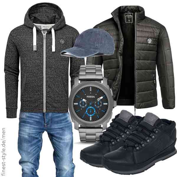 Top herren-Outfit im Finest-Trend-Style für ein selbstbewusstes Modegefühl mit tollen Produkten von Amaci&Sons,Amaci&Sons,Amaci&Sons,Fossil,Zylioo,New Balance