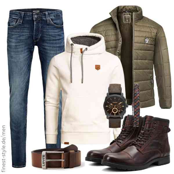 Top herren-Outfit im Finest-Trend-Style für ein selbstbewusstes Modegefühl mit tollen Produkten von Amaci&Sons,Amaci&Sons,JACK & JONES,Fossil,Levi\'s,JACK & JONES