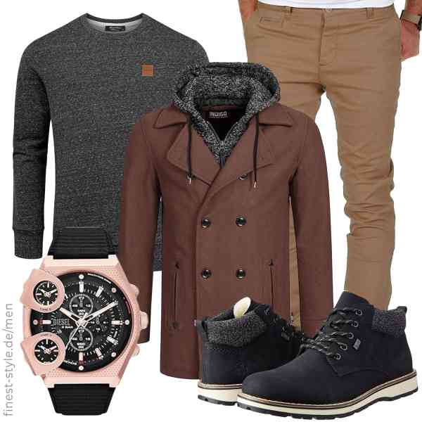 Top herren-Outfit im Finest-Trend-Style für ein selbstbewusstes Modegefühl mit tollen Produkten von Indicode,Amaci&Sons,Amaci&Sons,Diesel,Rieker