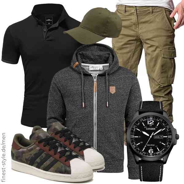 Top herren-Outfit im Finest-Trend-Style für ein selbstbewusstes Modegefühl mit tollen Produkten von Amaci&Sons,Amaci&Sons,REPUBLIX,CITIZEN,Colours & Beauty,adidas