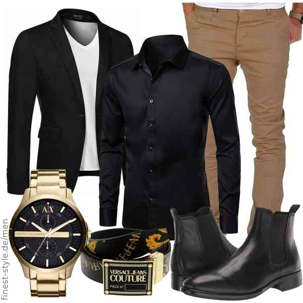 Top herren-Outfit im Finest-Trend-Style für ein selbstbewusstes Modegefühl mit tollen Produkten von COOFANDY,Vincenzo Boretti,Amaci&Sons,ARMANI EXCHANGE,Versace Jeans Couture,ECCO