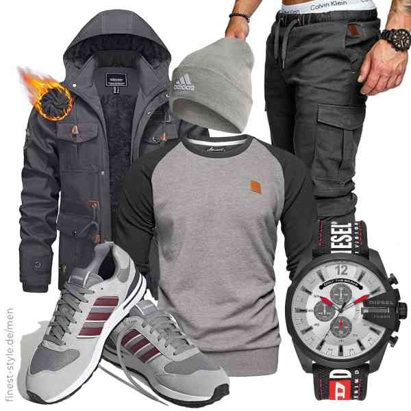 Top herren-Outfit im Finest-Trend-Style für ein selbstbewusstes Modegefühl mit tollen Produkten von KEFITEVD,Amaci&Sons,Amaci&Sons,Diesel,adidas,adidas