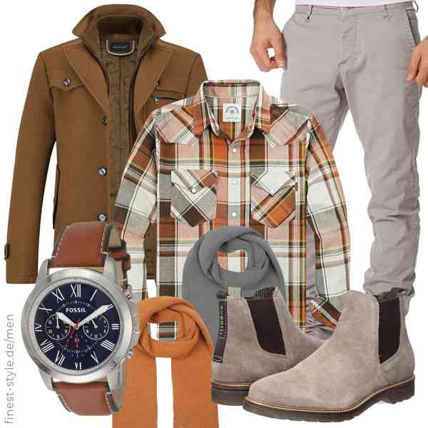 Top herren-Outfit im Finest-Trend-Style für ein selbstbewusstes Modegefühl mit tollen Produkten von YOUTHUP,Dubinik,Amaci&Sons,Fossil,riverso,bugatti