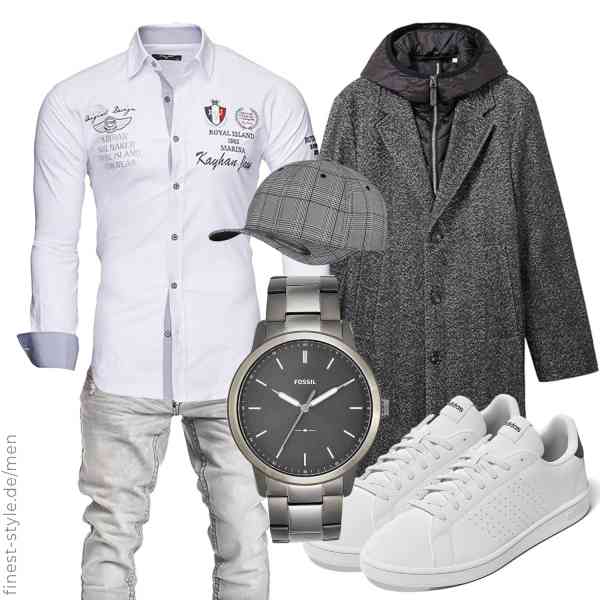 Top herren-Outfit im Finest-Trend-Style für ein selbstbewusstes Modegefühl mit tollen Produkten von TOM TAILOR,Kayhan,Amaci&Sons,Fossil,Flexfit,adidas