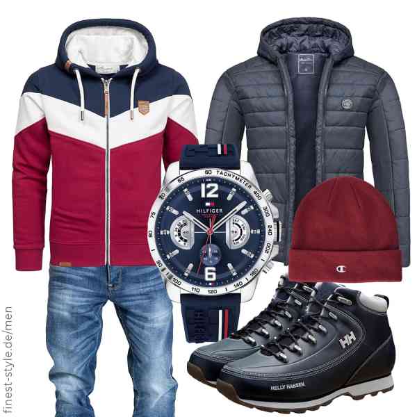 Top herren-Outfit im Finest-Trend-Style für ein selbstbewusstes Modegefühl mit tollen Produkten von Amaci&Sons,Amaci&Sons,Amaci&Sons,Tommy Hilfiger,Champion,Helly Hansen