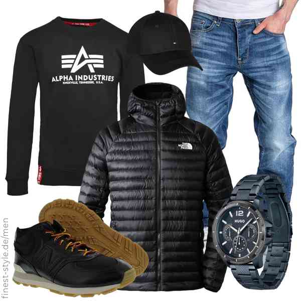 Top herren-Outfit im Finest-Trend-Style für ein selbstbewusstes Modegefühl mit tollen Produkten von THE NORTH FACE,ALPHA INDUSTRIES,Amaci&Sons,HUGO,Tommy Hilfiger,New Balance