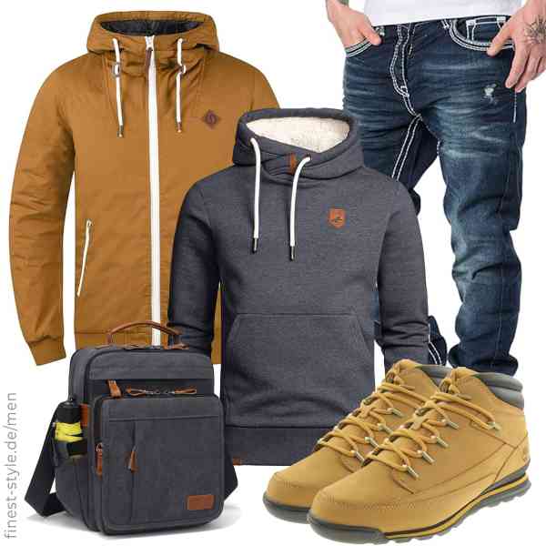 Top herren-Outfit im Finest-Trend-Style für ein selbstbewusstes Modegefühl mit tollen Produkten von Solid,Amaci&Sons,Amaci&Sons,ESTARER,Timberland