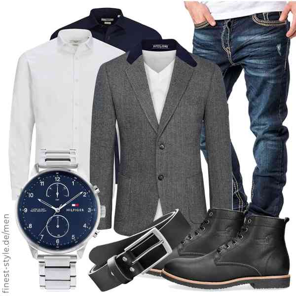 Top herren-Outfit im Finest-Trend-Style für ein selbstbewusstes Modegefühl mit tollen Produkten von PaulJones,JACK & JONES,Amaci&Sons,Tommy Hilfiger,V Vascavi,Panama Jack