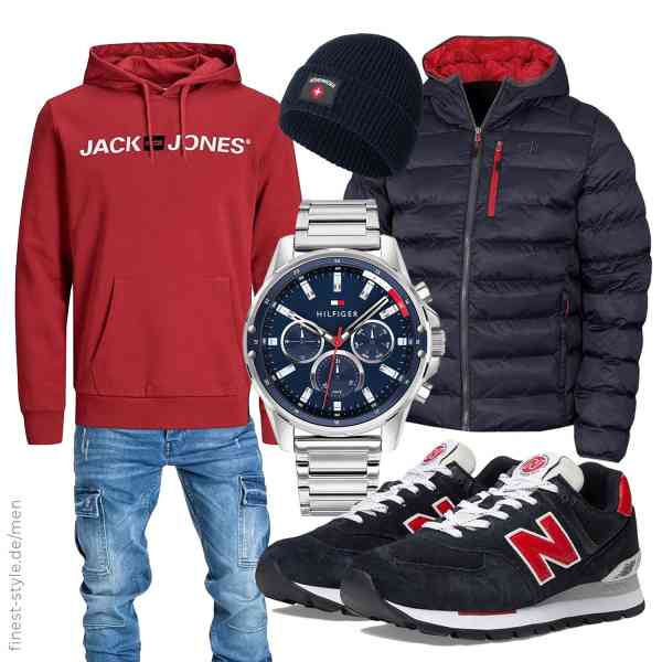 Top herren-Outfit im Finest-Trend-Style für ein selbstbewusstes Modegefühl mit tollen Produkten von Calvin Klein,JACK & JONES,Amaci&Sons,Tommy Hilfiger,Höhenhorn,New Balance