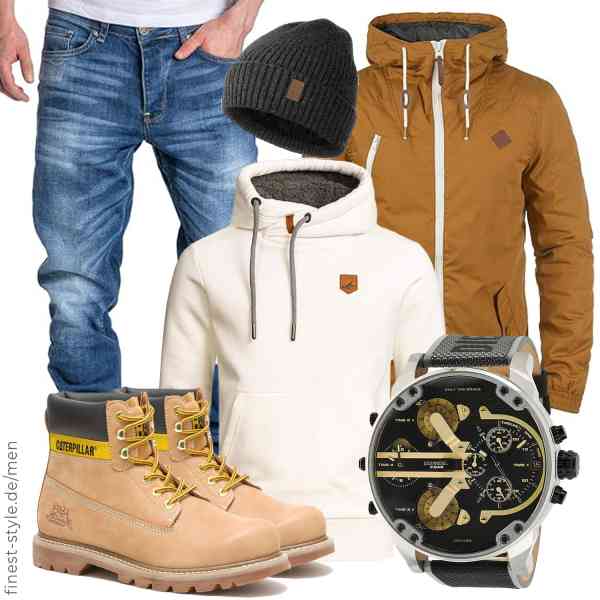 Top herren-Outfit im Finest-Trend-Style für ein selbstbewusstes Modegefühl mit tollen Produkten von Solid,Amaci&Sons,Amaci&Sons,Diesel,Wmcaps,CAT Footwear