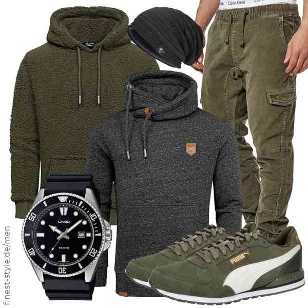 Top herren-Outfit im Finest-Trend-Style für ein selbstbewusstes Modegefühl mit tollen Produkten von Amaci&Sons,Amaci&Sons,Indicode,Casio,VECRY,PUMA