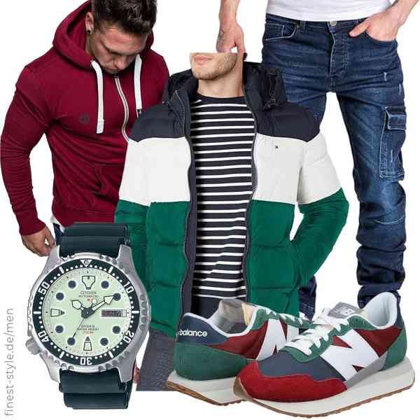 Top herren-Outfit im Finest-Trend-Style für ein selbstbewusstes Modegefühl mit tollen Produkten von Tommy Hilfiger,Amaci&Sons,Amaci&Sons,CITIZEN,New Balance