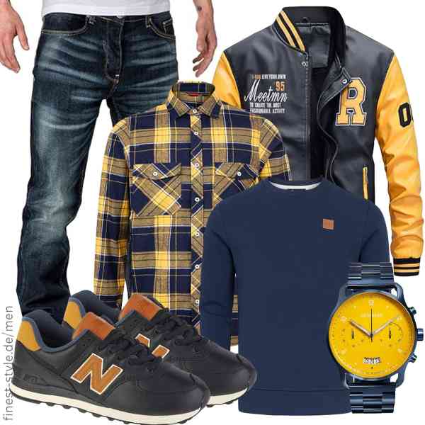 Top herren-Outfit im Finest-Trend-Style für ein selbstbewusstes Modegefühl mit tollen Produkten von Vogstyle,J.VER,Amaci&Sons,Amaci&Sons,DeTomaso,New Balance