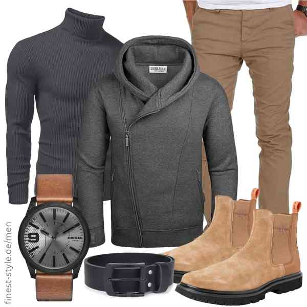 Top herren-Outfit im Finest-Trend-Style für ein selbstbewusstes Modegefühl mit tollen Produkten von COOFANDY,Grin&Bear,REPUBLIX,Diesel,Frentree,Calvin Klein