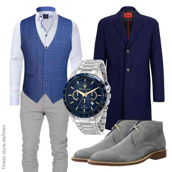 Top herren-Outfit im Finest-Trend-Style für ein selbstbewusstes Modegefühl mit tollen Produkten von HISDERN,Gollnwe,Amaci&Sons,HUGO,Maserati,Ted Baker