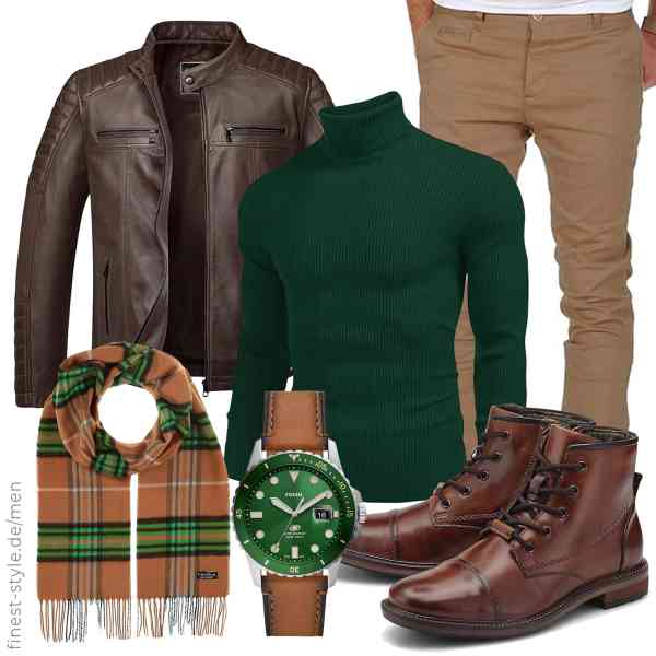 Top herren-Outfit im Finest-Trend-Style für ein selbstbewusstes Modegefühl mit tollen Produkten von Amaci&Sons,COOFANDY,Amaci&Sons,Fossil,FRAAS,bugatti