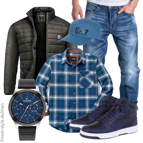 Top herren-Outfit im Finest-Trend-Style für ein selbstbewusstes Modegefühl mit tollen Produkten von Amaci&Sons,CQR,Amaci&Sons,Tommy Hilfiger,Emporio Armani,PUMA