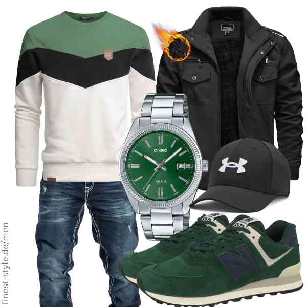 Top herren-Outfit im Finest-Trend-Style für ein selbstbewusstes Modegefühl mit tollen Produkten von KEFITEVD,Amaci&Sons,Amaci&Sons,Casio,Under Armour,New Balance