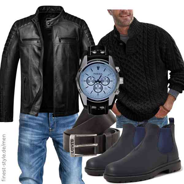 Top herren-Outfit im Finest-Trend-Style für ein selbstbewusstes Modegefühl mit tollen Produkten von Amaci&Sons,Bbalizko,Amaci&Sons,Fossil,Levi\'s,Geox