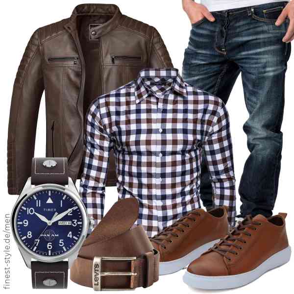 Top herren-Outfit im Finest-Trend-Style für ein selbstbewusstes Modegefühl mit tollen Produkten von Amaci&Sons,Kayhan,Amaci&Sons,Timex,Levi's,Leif Nelson