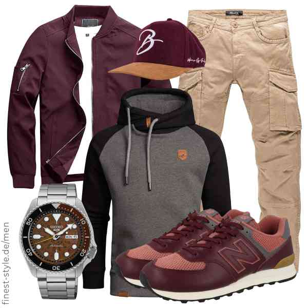 Top herren-Outfit im Finest-Trend-Style für ein selbstbewusstes Modegefühl mit tollen Produkten von KEFITEVD,Amaci&Sons,REPUBLIX,Seiko,Blackskies,New Balance