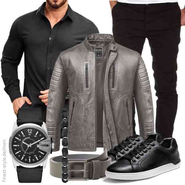 Top herren-Outfit im Finest-Trend-Style für ein selbstbewusstes Modegefühl mit tollen Produkten von Amaci&Sons,COOFANDY,Amaci&Sons,Diesel,Urban Classics,Bruno Marc