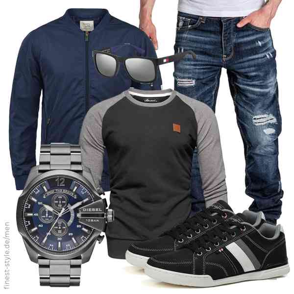 Top herren-Outfit im Finest-Trend-Style für ein selbstbewusstes Modegefühl mit tollen Produkten von b BLEND,Amaci&Sons,Amaci&Sons,Diesel,Tommy Hilfiger,AX BOXING