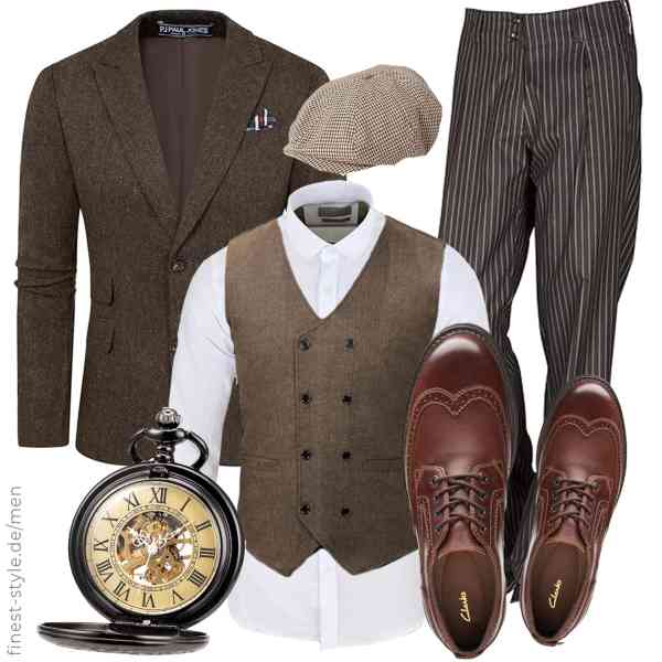 Top herren-Outfit im Finest-Trend-Style für ein selbstbewusstes Modegefühl mit tollen Produkten von PJ PAUL JONES,TruClothing.com,H K Mandel,Solove-Suit,ManChDa,Clarks