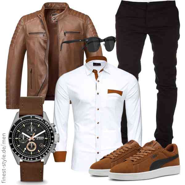 Top herren-Outfit im Finest-Trend-Style für ein selbstbewusstes Modegefühl mit tollen Produkten von Amaci&Sons,Reslad,Amaci&Sons,Fossil,Occhsouo,PUMA