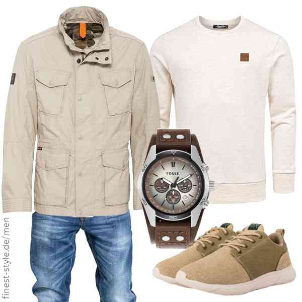 Top herren-Outfit im Finest-Trend-Style für ein selbstbewusstes Modegefühl mit tollen Produkten von camel active,Amaci&Sons,Amaci&Sons,Fossil,8000Kicks