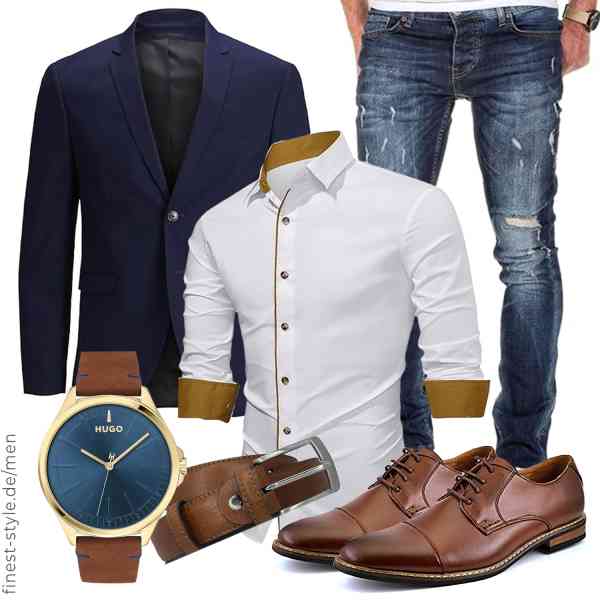 Top herren-Outfit im Finest-Trend-Style für ein selbstbewusstes Modegefühl mit tollen Produkten von JACK & JONES,Meilicloth,Amaci&Sons,HUGO,almela,Bruno Marc