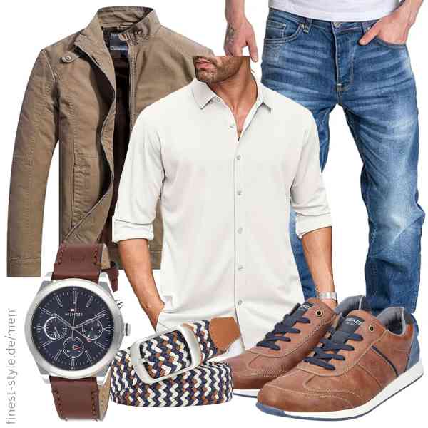 Top herren-Outfit im Finest-Trend-Style für ein selbstbewusstes Modegefühl mit tollen Produkten von WenVen,COOFANDY,Amaci&Sons,Tommy Hilfiger,JasGood,Rieker